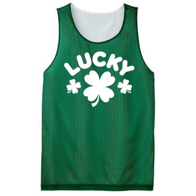 Lucky St Patricks Day Clover Festive Mesh Reversible Basketball Jersey Tank