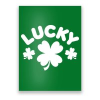 Lucky St Patricks Day Clover Festive Poster