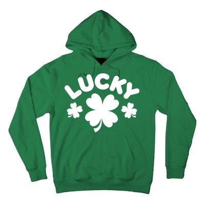 Lucky St Patricks Day Clover Festive Tall Hoodie