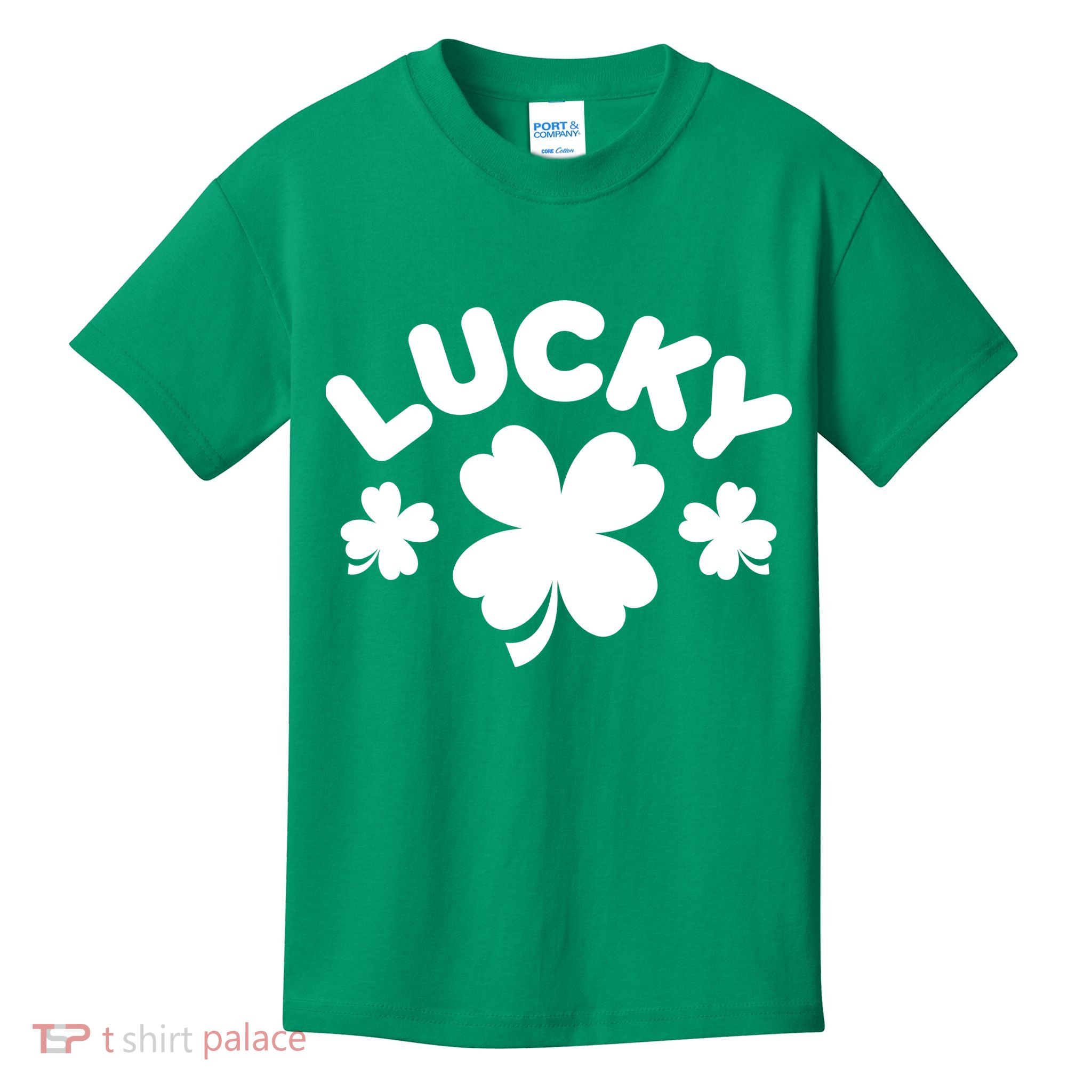 Lucky St Patricks Day Clover Festive Kids T-Shirt