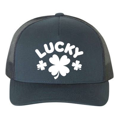 Lucky St Patricks Day Clover Festive Yupoong Adult 5-Panel Trucker Hat