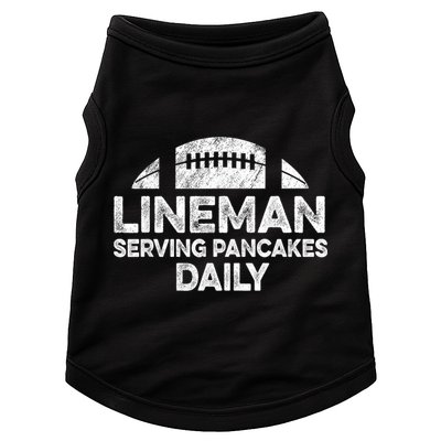 Lineman Serving Pancakes Daily Football Offensive Lineman Doggie Tank