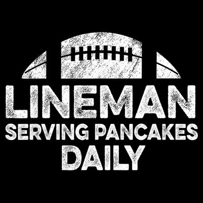 Lineman Serving Pancakes Daily Football Offensive Lineman T-Shirt