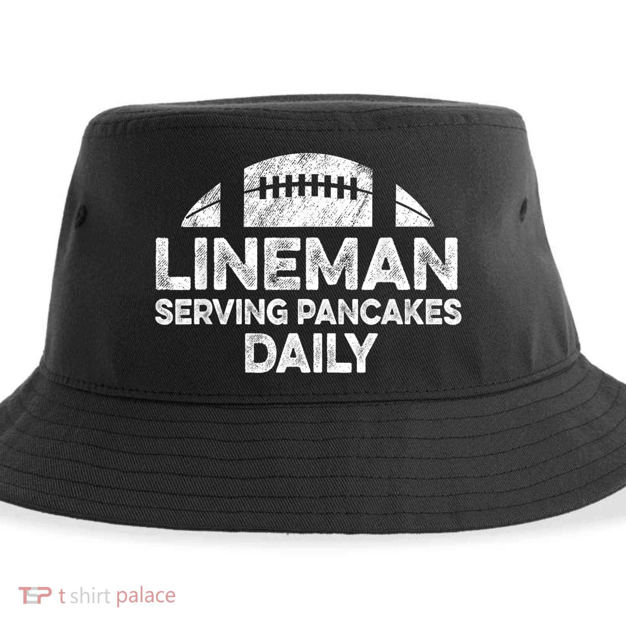 Lineman Serving Pancakes Daily Football Offensive Lineman Sustainable Bucket Hat