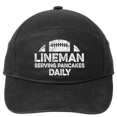 Lineman Serving Pancakes Daily Football Offensive Lineman 7-Panel Snapback Hat