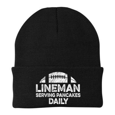 Lineman Serving Pancakes Daily Football Offensive Lineman Beanie