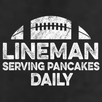Lineman Serving Pancakes Daily Football Offensive Lineman Large Microfiber Waffle Golf Towel