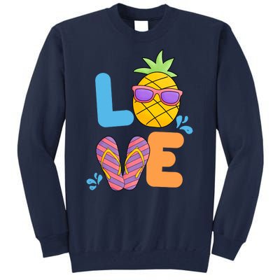 Love Summer Pineapple Cute Tall Sweatshirt