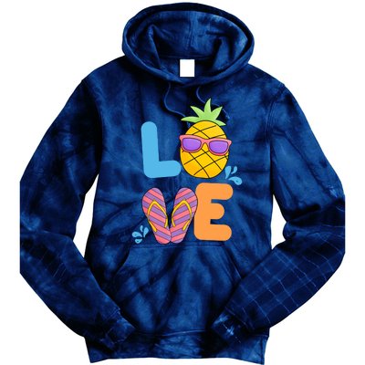 Love Summer Pineapple Cute Tie Dye Hoodie