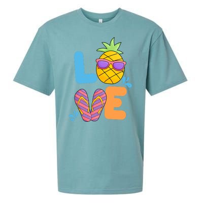 Love Summer Pineapple Cute Sueded Cloud Jersey T-Shirt