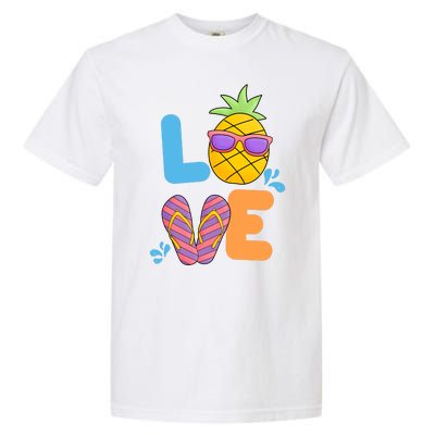 Love Summer Pineapple Cute Garment-Dyed Heavyweight T-Shirt