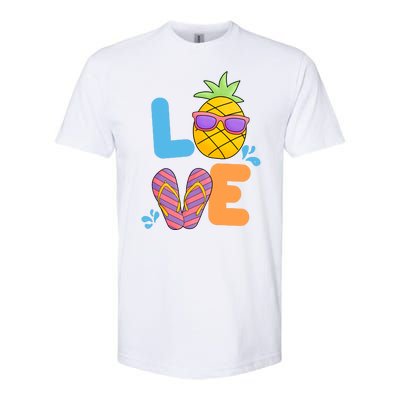 Love Summer Pineapple Cute Softstyle® CVC T-Shirt