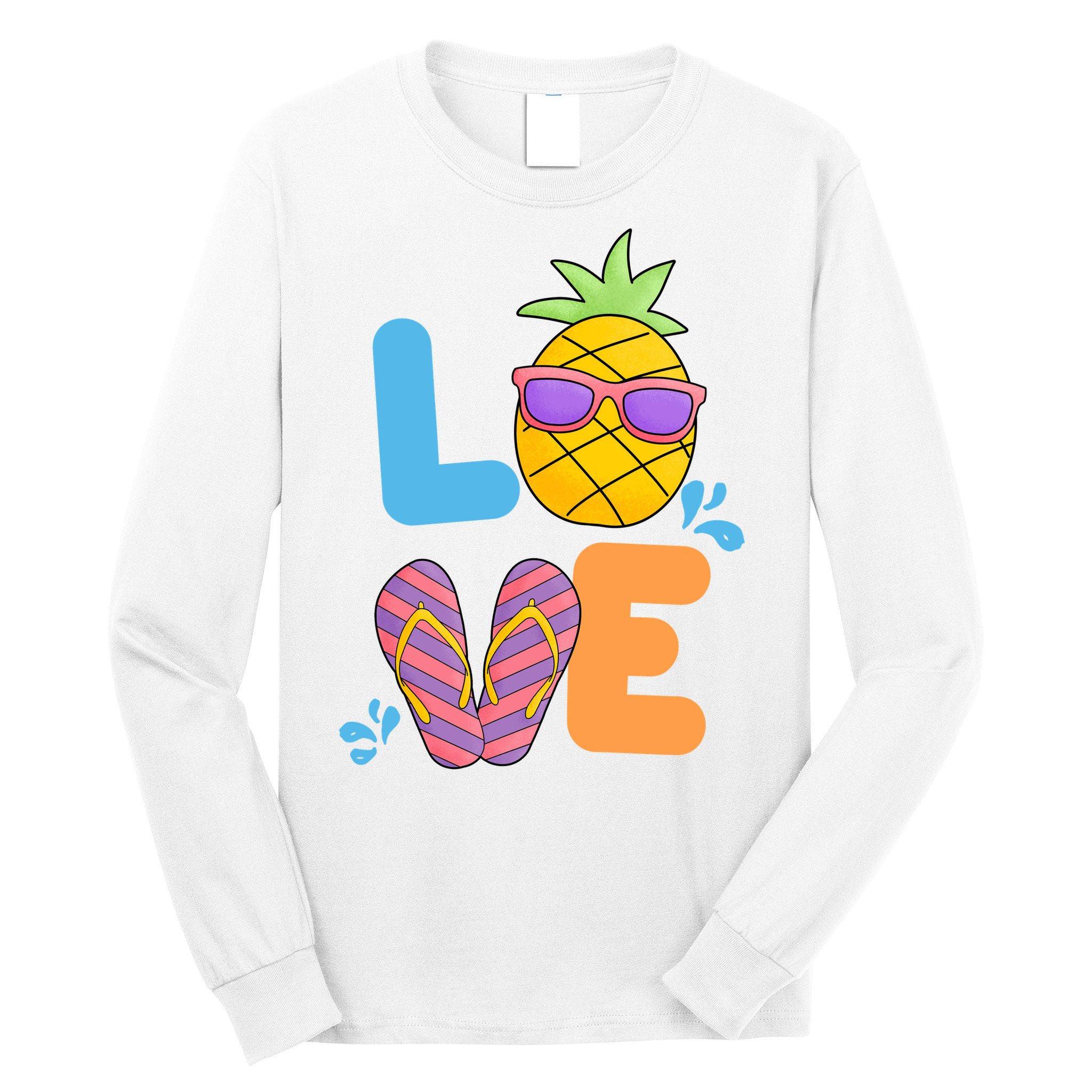 Love Summer Pineapple Cute Long Sleeve Shirt