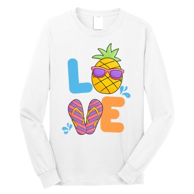 Love Summer Pineapple Cute Long Sleeve Shirt