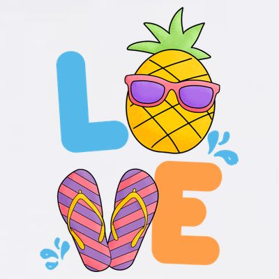 Love Summer Pineapple Cute T-Shirt