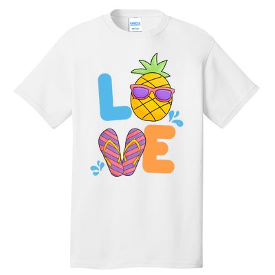 Love Summer Pineapple Cute Tall T-Shirt