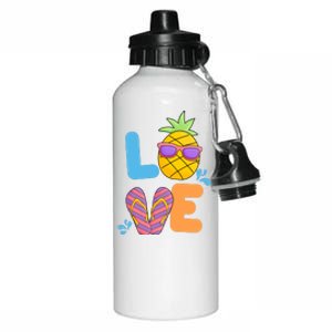 Love Summer Pineapple Cute Aluminum Water Bottle