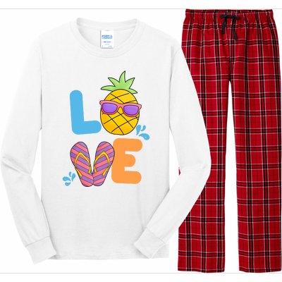 Love Summer Pineapple Cute Long Sleeve Pajama Set