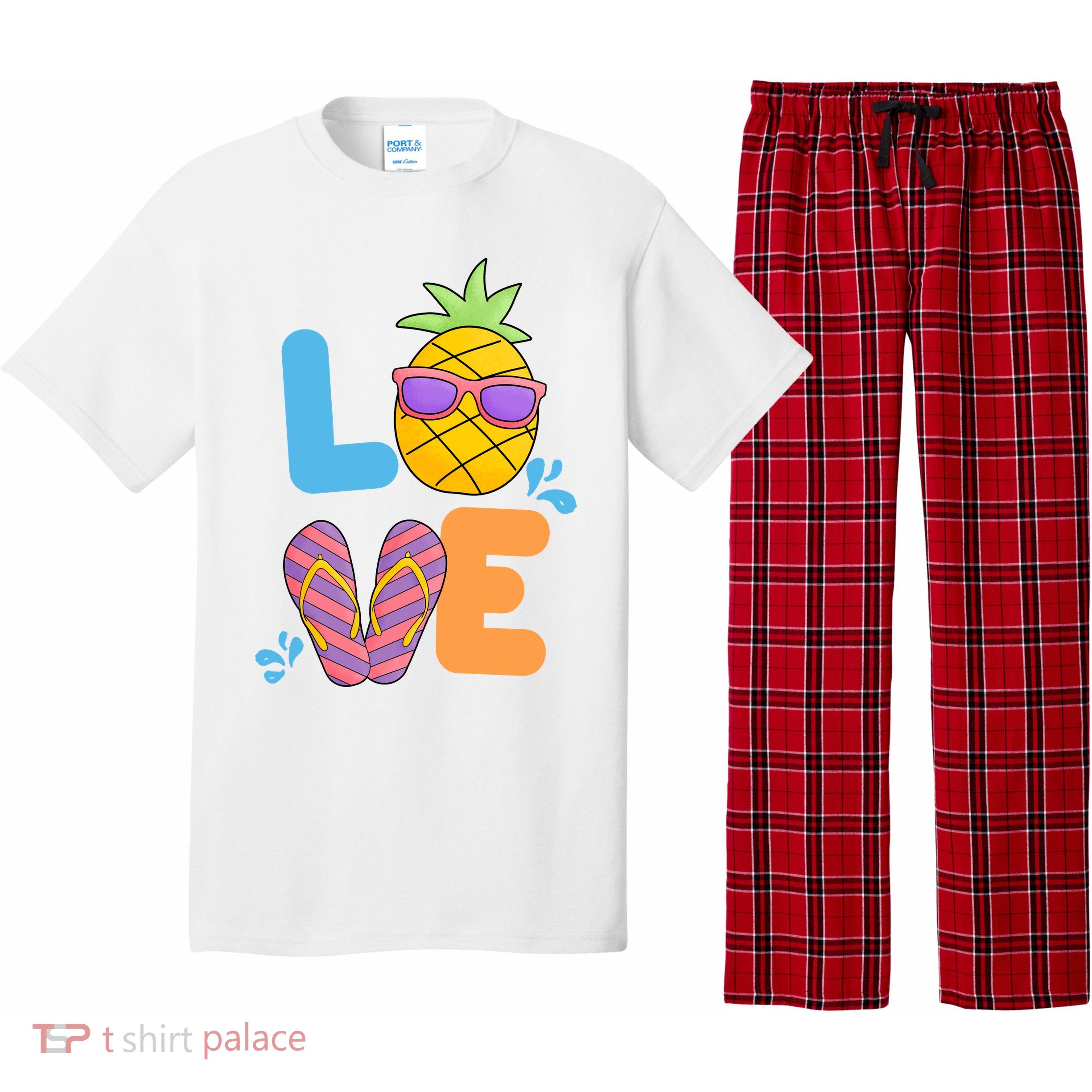 Love Summer Pineapple Cute Pajama Set