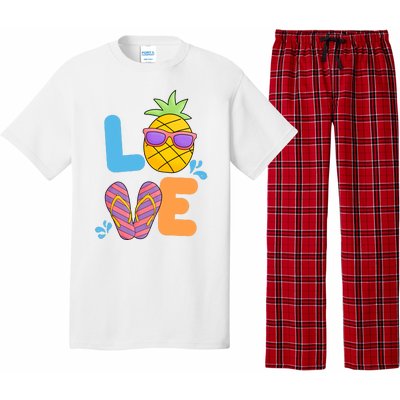 Love Summer Pineapple Cute Pajama Set