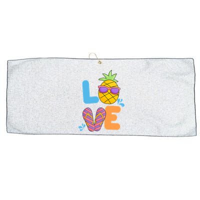 Love Summer Pineapple Cute Large Microfiber Waffle Golf Towel
