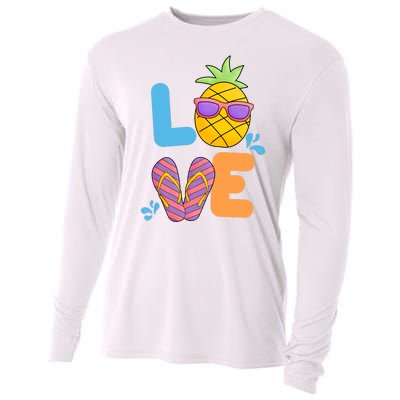 Love Summer Pineapple Cute Cooling Performance Long Sleeve Crew