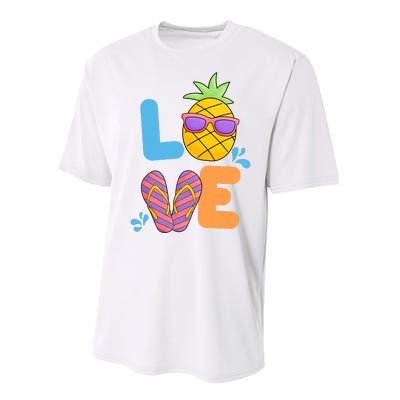 Love Summer Pineapple Cute Performance Sprint T-Shirt