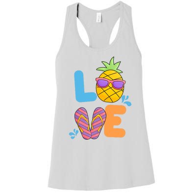 Love Summer Pineapple Cute Women's Racerback Tank