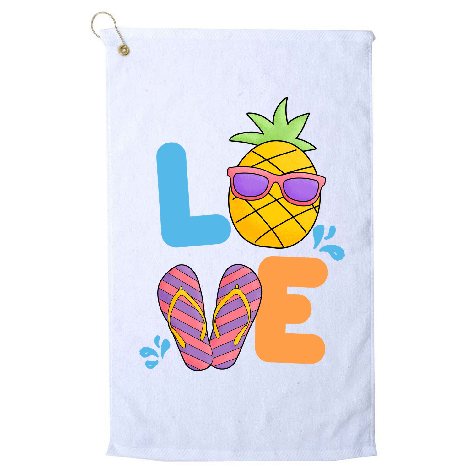 Love Summer Pineapple Cute Golf Towel