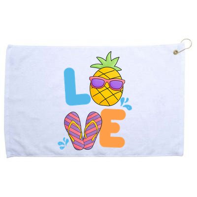 Love Summer Pineapple Cute Grommeted Golf Towel