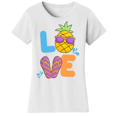 Love Summer Pineapple Cute Women's T-Shirt