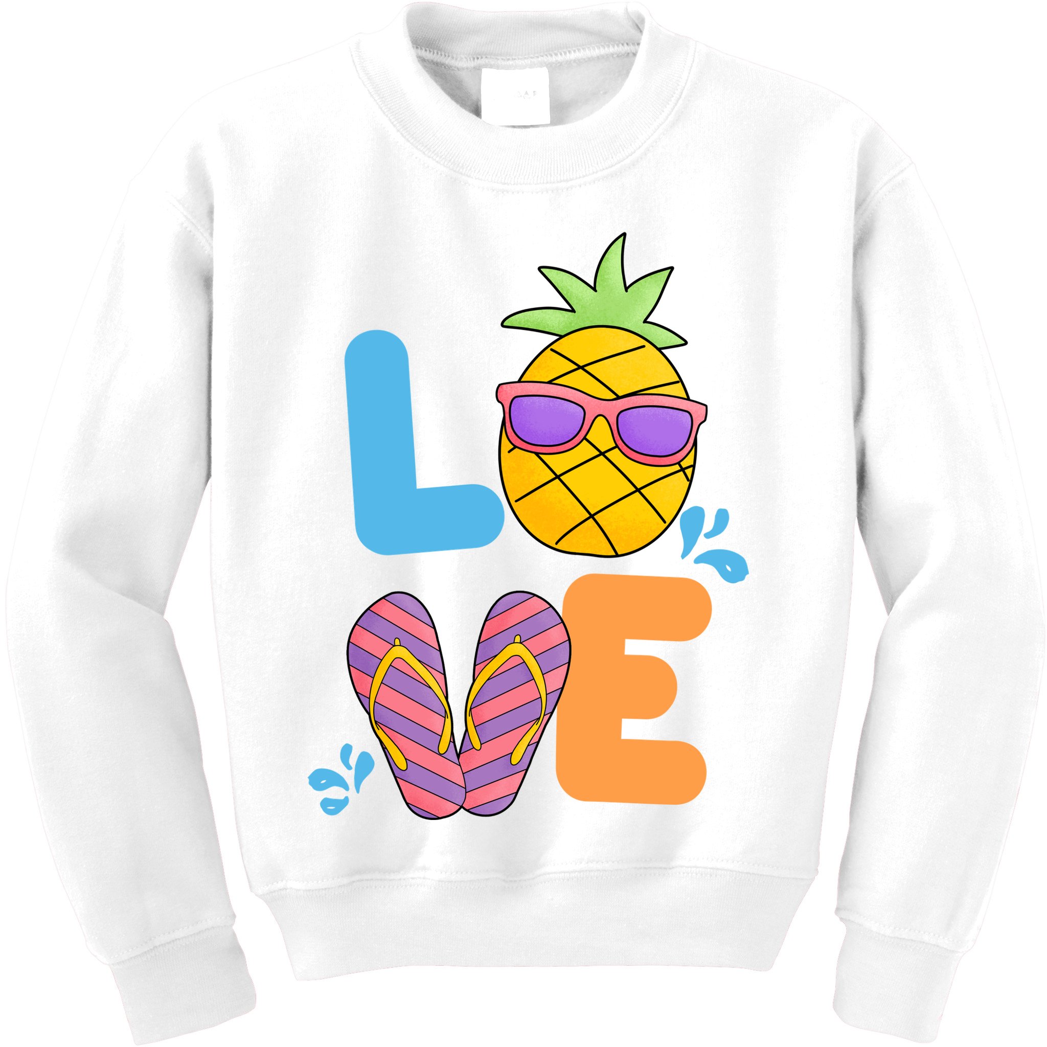 Love Summer Pineapple Cute Kids Sweatshirt