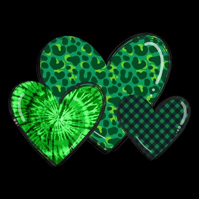 Love St Pattys Day Clover Leaf Hearts T-Shirt