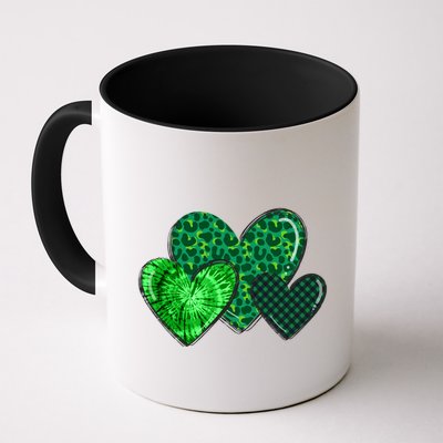 Love St Pattys Day Clover Leaf Hearts Coffee Mug