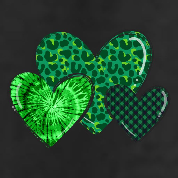 Love St Pattys Day Clover Leaf Hearts Beanie