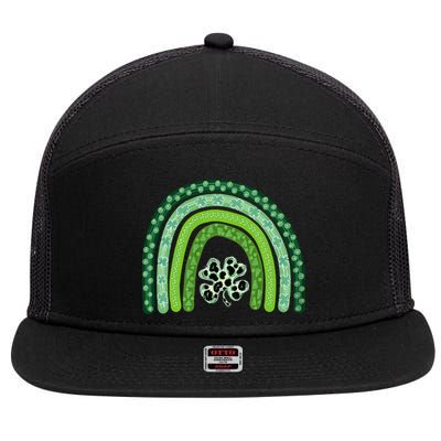 Lucky St Patrick's Day Rainbow 7 Panel Mesh Trucker Snapback Hat