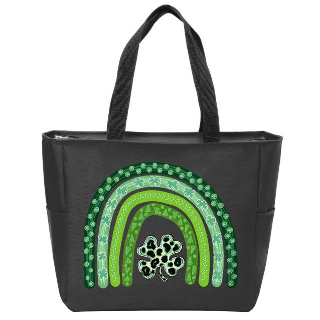 Lucky St Patrick's Day Rainbow Zip Tote Bag