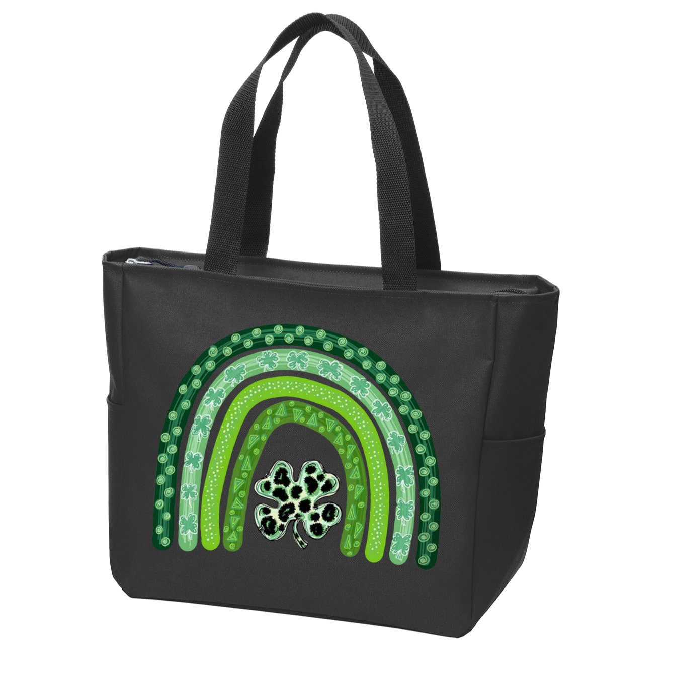 Lucky St Patrick's Day Rainbow Zip Tote Bag