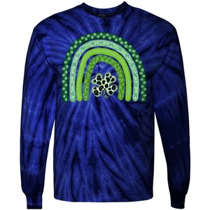 Lucky St Patrick's Day Rainbow Tie-Dye Long Sleeve Shirt