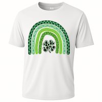 Lucky St Patrick's Day Rainbow Cooling Performance Crew T-Shirt