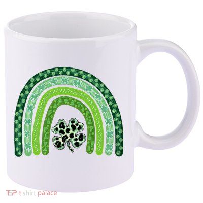 Lucky St Patrick's Day Rainbow 11oz C Handle Ceramic Mug
