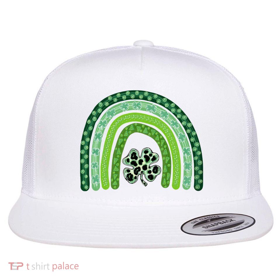 Lucky St Patrick's Day Rainbow Flatbill Hat
