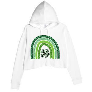 Lucky St Patrick's Day Rainbow Crop Fleece Hoodie