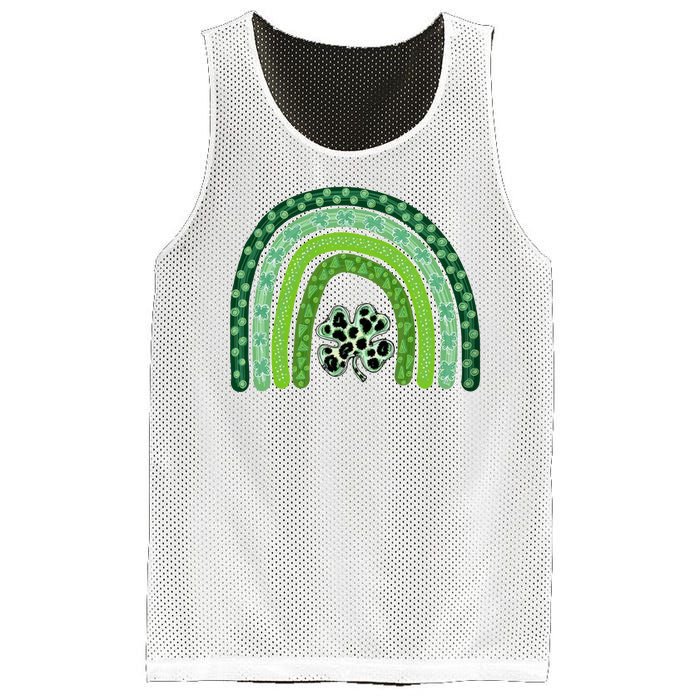 Lucky St Patrick's Day Rainbow Mesh Reversible Basketball Jersey Tank