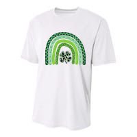 Lucky St Patrick's Day Rainbow Youth Performance Sprint T-Shirt