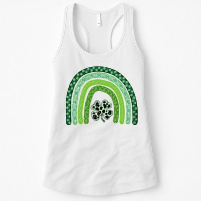 Lucky St Patrick's Day Rainbow Womens Tank Top
