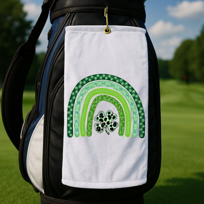 Lucky St Patrick's Day Rainbow Golf Towel