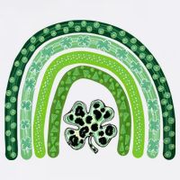 Lucky St Patrick's Day Rainbow Golf Towel