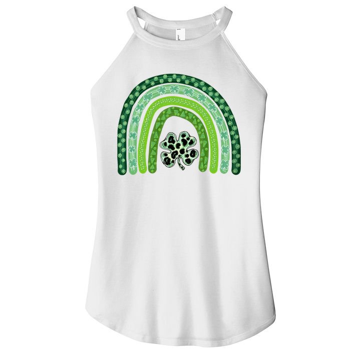 Lucky St Patrick's Day Rainbow Women's Perfect Tri Rocker Tank