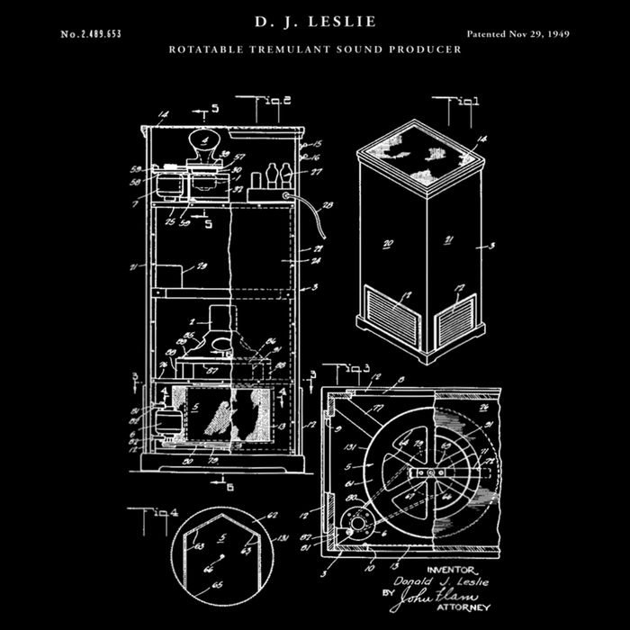Leslie Speaker Patent Music Cooling Performance Crew T-Shirt